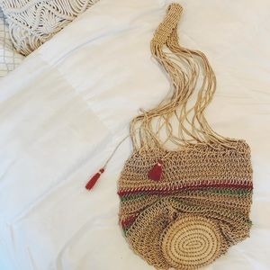 Woven Basket Shoulder Bag